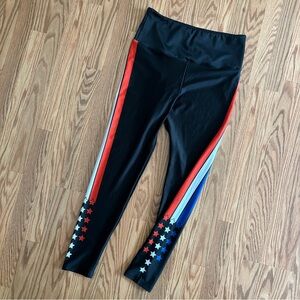 Sz L - NWOT Stars Stripes Crop Leggings - Goldsheep
